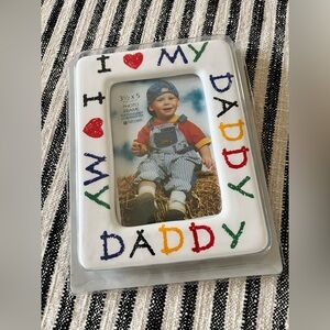 Vintage I Love My Daddy Ceramic Picture Frame 3.5 X 5 Photo Ceramic Colorful NEW